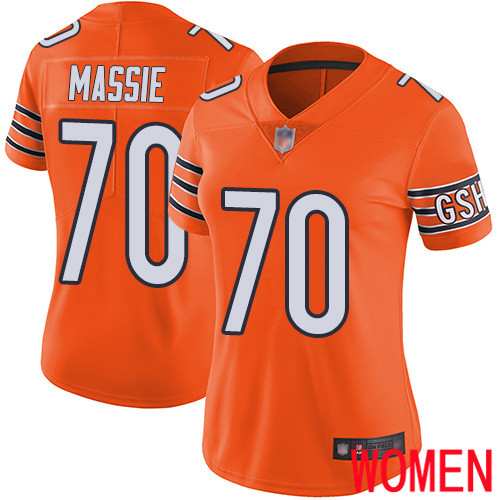 Chicago Bears Limited Orange Women Bobby Massie Alternate Jersey NFL Football #70 Vapor Untouchable->youth nfl jersey->Youth Jersey
